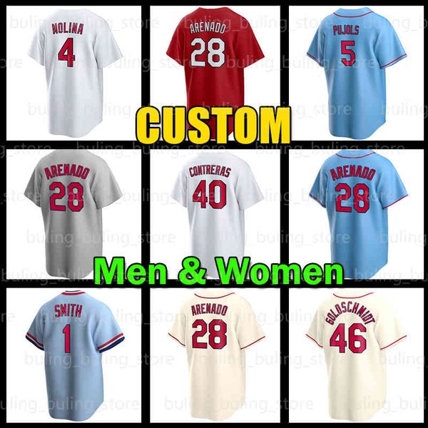 

nolan arenado jersey willson contreras baseball paul goldschmidt yadier molina ozzie smith st. louis''cardinal paul dejong albert, Blue;black