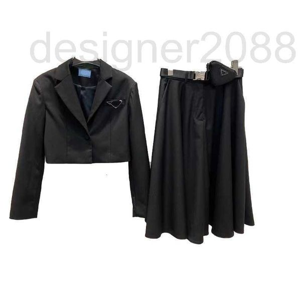 

two piece dress designer women's jacket coat tracksuit skirt single breasted dress short skirts tcb0, White