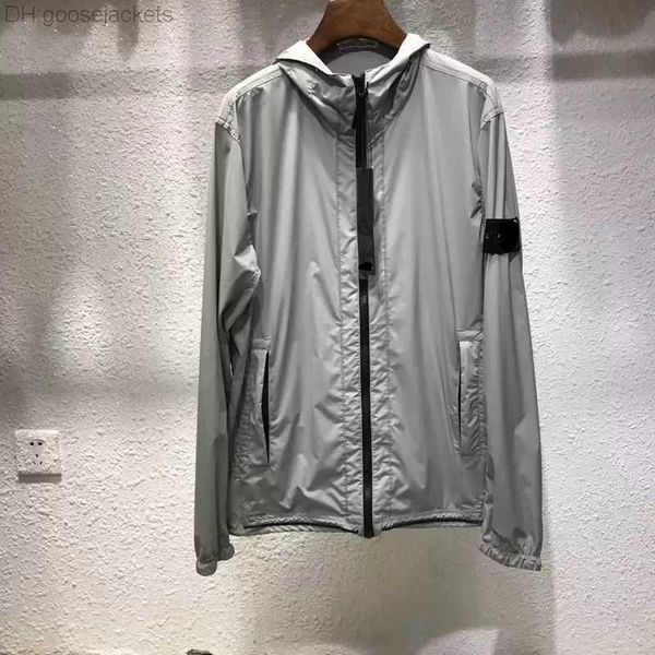 

designer mens jackets stone luxury brand designe spring autumn coat windrunner fashion hooded hoodies sports windbreaker casual 636gc, Black;brown