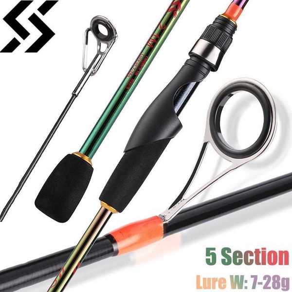 

boat fishing rods sougayilang multicolor fishing rod 1824m 5 section spinning casting carbon fishing pole for travel carp fishing tackle j23