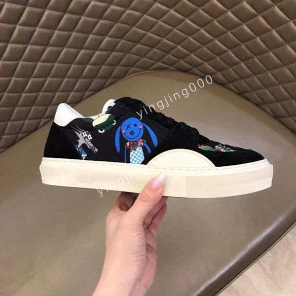

2023 designer sneakers vintage suede shoes calfskin leather men sneaker fashion increasing platform trainers men shoe size38-44 rd221016, Black