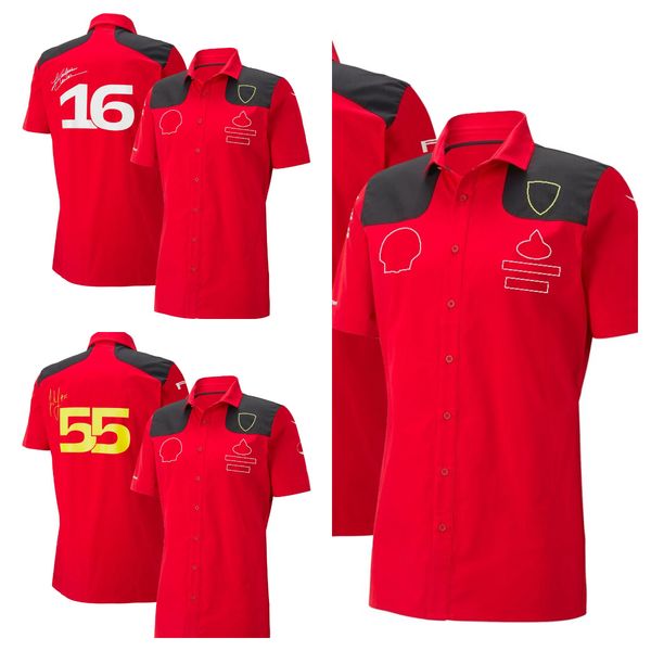 

f1 formula one team t-shirt 2023 new season red racing suit custom men's shirt