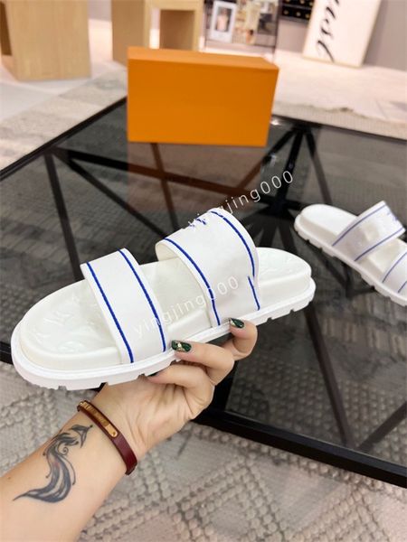 

2023 designer man leather slippers men sandals slide sandal platform slipper chunky shoes summer flip flops, Black