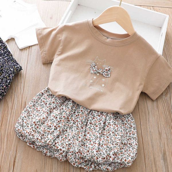 

clothing sets baby girls clothing set summer suit tutu shorts tshirts pieces cloths outfits for kids girl years cotton costume, White