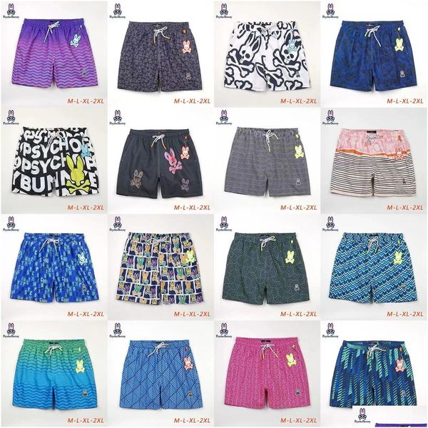 

men's shorts mens fashion sweat beach skl rabbit psycho bunny surf quick dry european and american style yoga booty for drop deliver dh, White;black