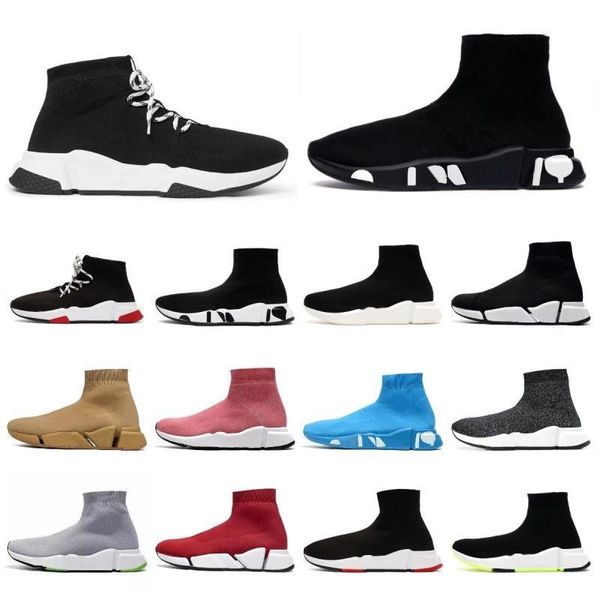 

boots fashion designer casual shoes sock sports trainers 20 lace-up trainer luxury paris women men nude glitter graffiti runners sneake ccxf, Black