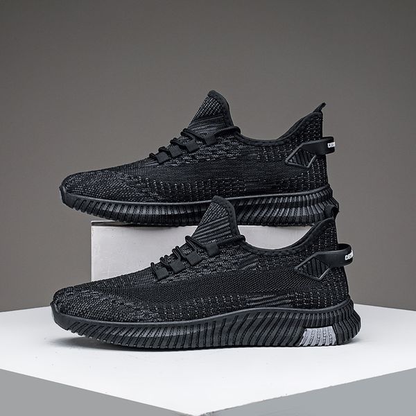 

mens runners shoes black breathable fashion mesh comfortable soft sport man sneakers casual shoe 40-44