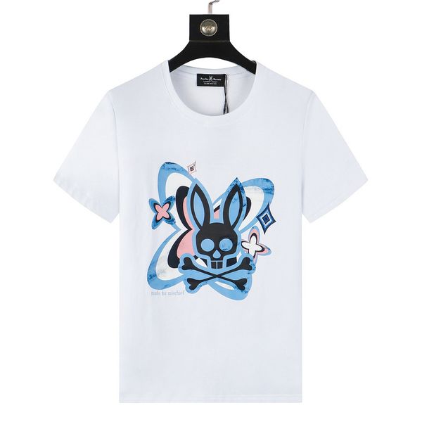 

psycho designer bunny t-shirt men's boys and girls shirt t-shirt printed rabbit breathable casual men's and women's t-shirt #, White;black