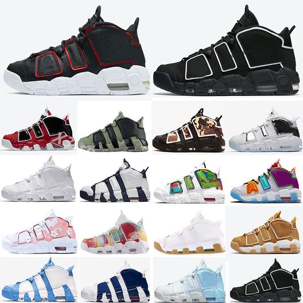 

basketball shoes mens more uptempos 96 total maxes scottie pippen white varsity red green multi-color black bulls university blue unc uk wom