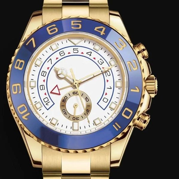 

with original box men's watch yacht mingshi gold dial 44mm luminous waterproof m116688 automatic machinery, Slivery;brown