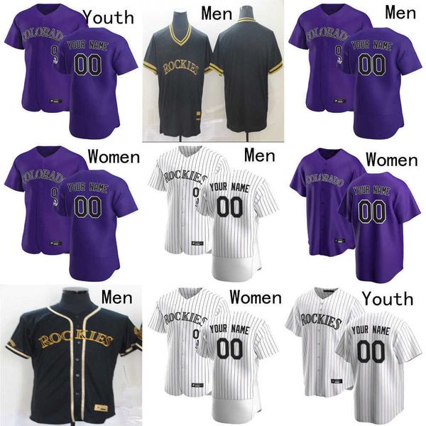 

men women youth colorado 25 c.j. cron 9 connor joe 24 ryan mcmahon 19 charlie blackmon 7 brendan rodgers 15 randal grichuk baseball jersey r, Blue;black