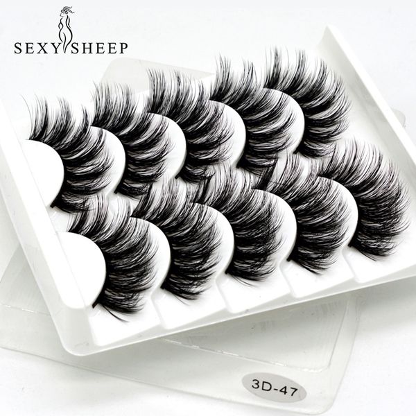 

makeup tools sexysheep 5pairs 3d mink lashes false eyelashes natural thick long eye wispy beauty extension 230211