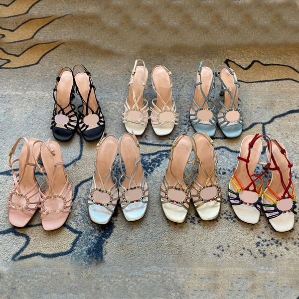 

famous summer seduction derma sandals shoes women crystal-encrusted leather trims pvc pumps dress bridal wedding lady high heels, Black