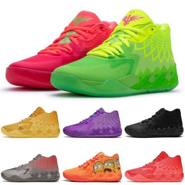 

2023 authentic mens rick and morty basketball shoes black red blast buzz queen city designer lamelo ball mb.01 galaxy not from here trainers