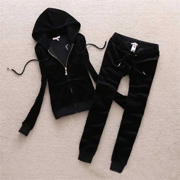 

women's sportswear suit 2022 new korean version of the velvet sweater two sets thin hooded spring and autumn clot, Gray