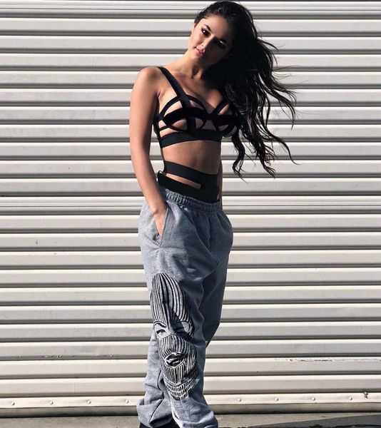 

bikiniunderwear net red binding three-point temptation set bandage hollowed out bikini 1127 39xy, Red;black