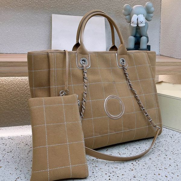 

designer bags large letter hand stitched square lattice chain women tote shopping handbags coin purse