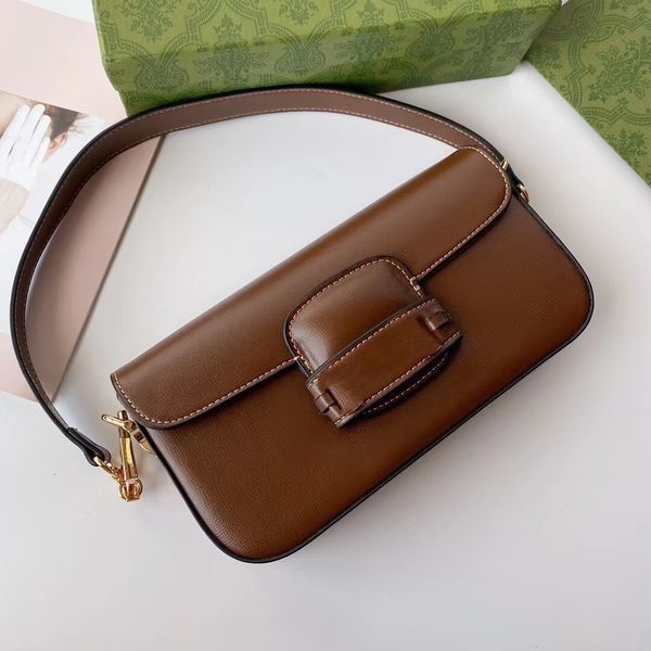 

genuine leather horsebit 1955 women designer shoulder bags rectangle long extended version crossbody bag with chain and leather straps lady