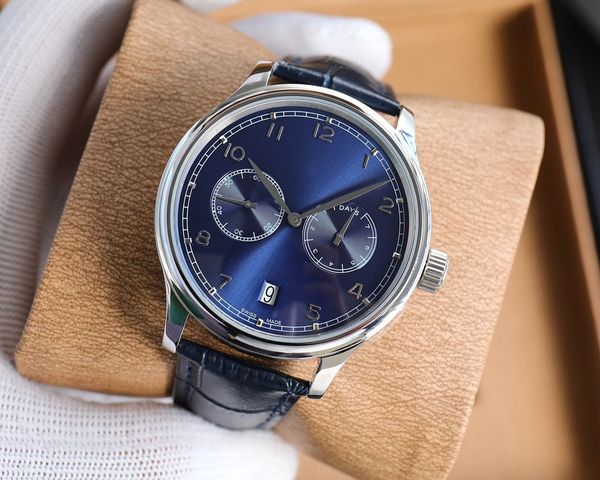 

high-quality watches designer watches fully automatic mechanical watches 42mm sports watches leather high-grade watches mineral reinforced g, Slivery;brown