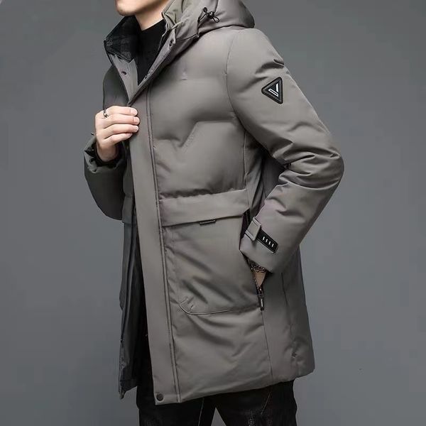 

men's jackets parka winter hooded long cotton thick warm windbreaker zipper big pocket casual fashion classic outdoor coat 230210, Black;brown