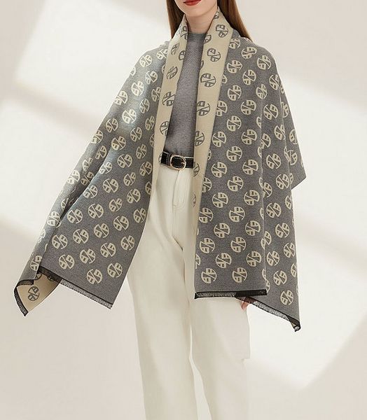 

2023 new luxury shawls cashmere scarf winter women pashmina warm blanket wraps female scarves lady shawl thick print scarves, Blue;gray