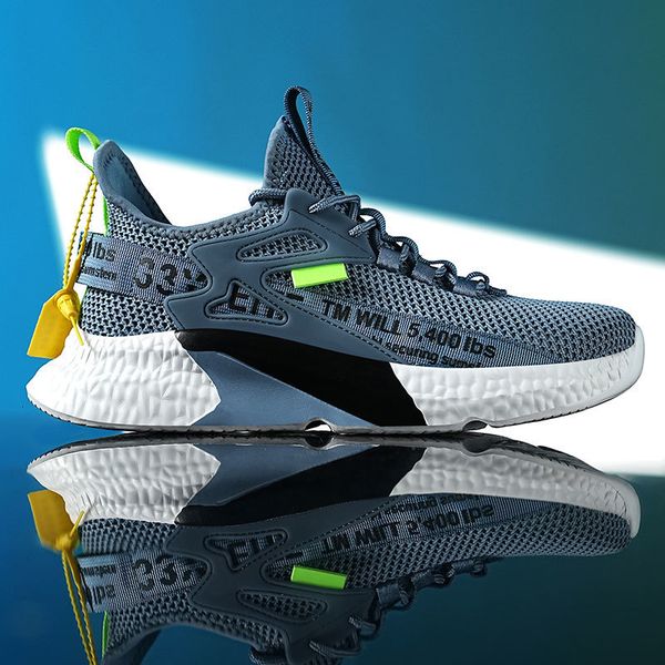 

dress shoes men's sneakers shoes light casual fashion running elastic leisure outdoor mesh summer sports tennis man walking size 230211, Black