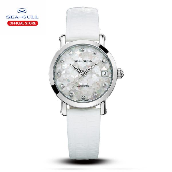 

wristwatches seagull seagull mechanical fashion trend diamond ladies automatic 819 387 national series 230211, Slivery;brown