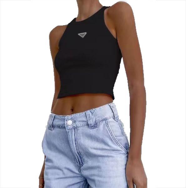 

prad tanks sling designer tank women's tank vests t shirts knits sleeveless women tee knitted sport woman vest yoga tees o4u7, White
