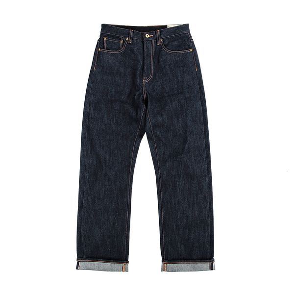 

men's jeans middle waist 23oz thick selvedged denim bukleback straight amekaji cowboy motorcycle cargo pants 230210, Blue