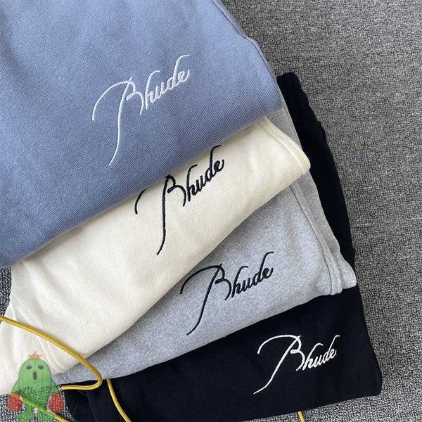 

men's pants letter embroidery sweatpants retro drstring trousers multicolor casual men's women's pants, Black