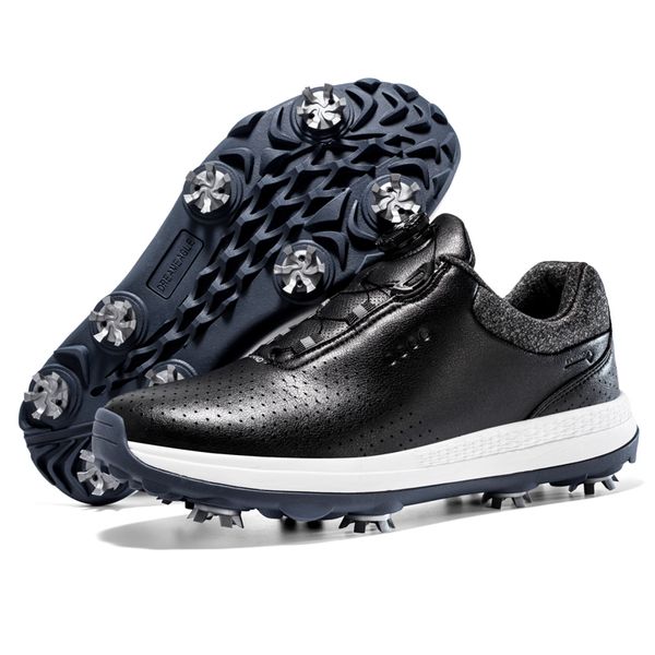 

safety shoes men's and women's professional golf shoes black white waterproof spikes sneakers men's plus size 4047 230211, Black;brown