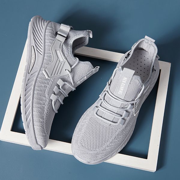 

new mens running shoes black red breathable fashion mesh comfortable soft sport man sneakers runners casual shoe 40-44