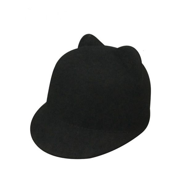 

ball caps pure wool hat baseball caps short eaves equestrian cap ms bear ear 230211, Blue;gray