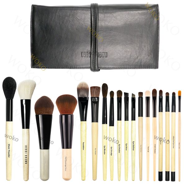 

eye shadow deluxe bb 18pcs makeup brushes set powder foundation contour bronzer eyeshadow tool goat hair make up brush with bag 230211