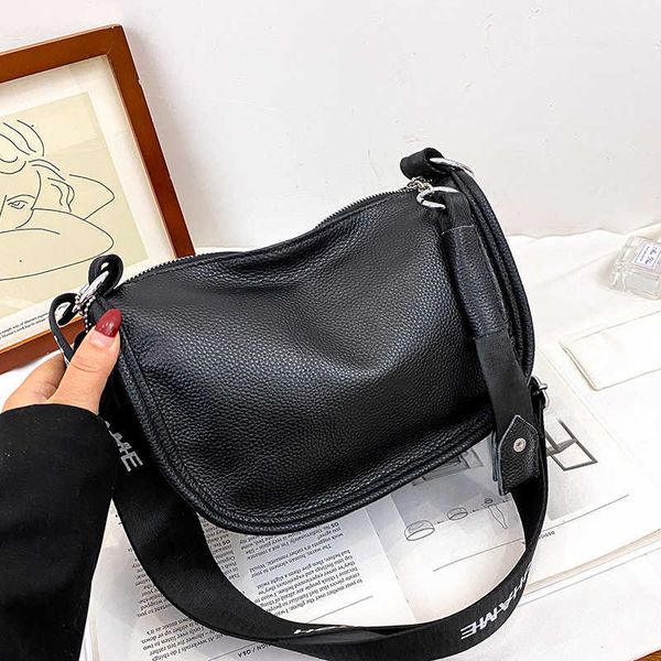 

shoulder bags genuine leather messenger bag thick chain shoulder bags fashion bag 2021 new soft cowhide bag designer female dumpling bag g23