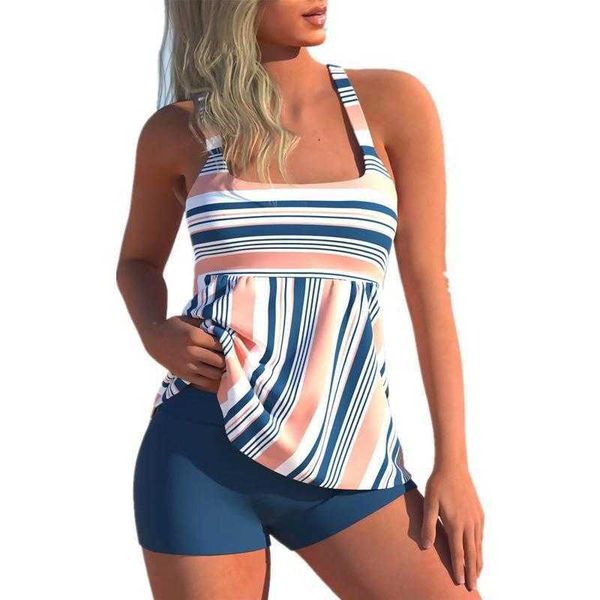 

boyshorts striped slim fit swimsuit with shoulder straps women, White;black