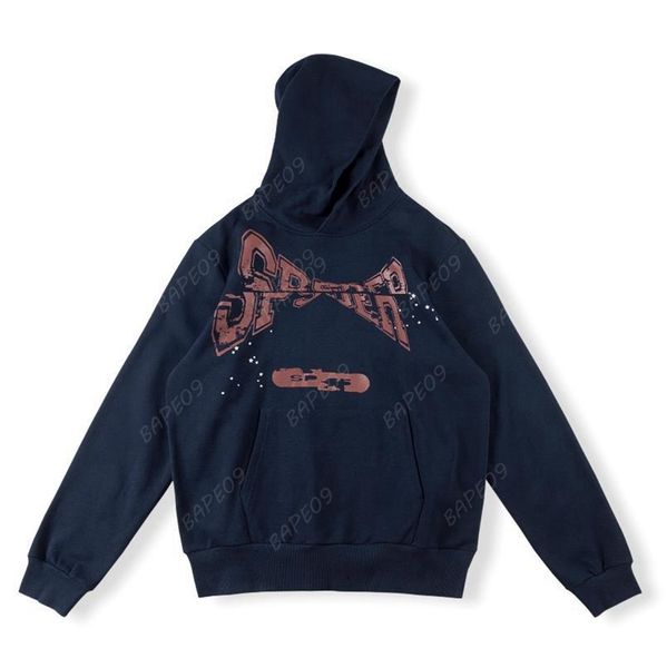 

men's hoodies sweatshirts pullover black sp5der young thug 555555 angel hoodies men shoe printing spider web sweatshirts designer women