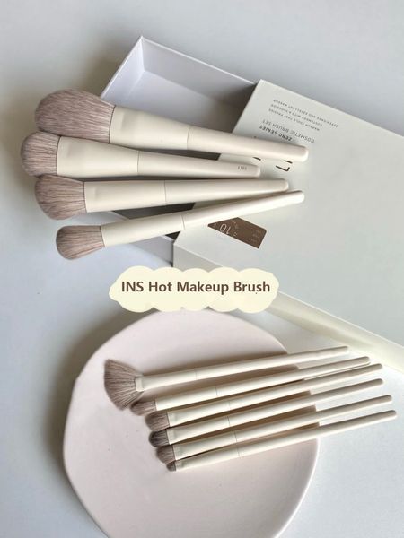 

eye shadow makeup brushes set professional soft fur cosmetics blush concealer contour eyeshadow loose powder brochas de maquillaje 230211