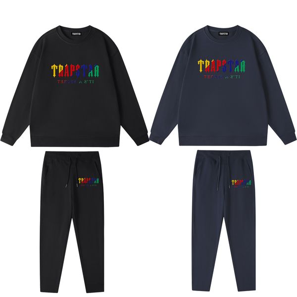 

men's hoodies trapstar youth spring and autumn pullover sports sweater men's and women's loose long sleeve leisure fashion co, Black