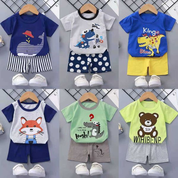 

pcs baby clothes children's cute shortsleeved tshirts shorts suit cotton kids boys girls clothing sets summer new outfit, White