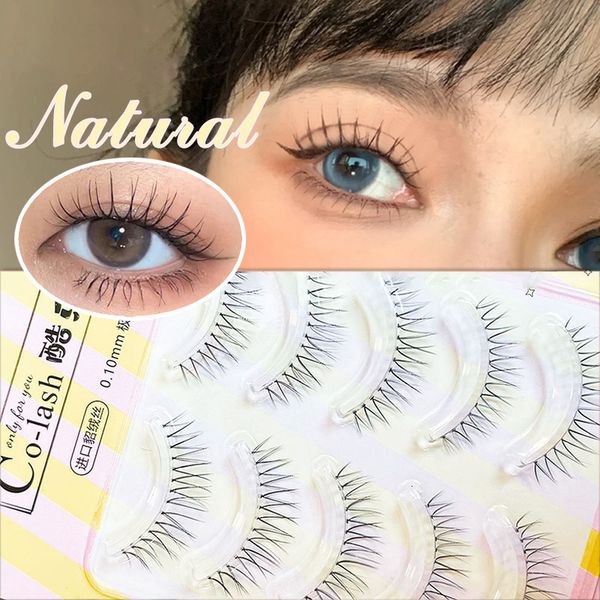 

makeup tools 5pairs faux mink eyelashes natural wispy long lashes silk handmade soft curl false lash extension 230211