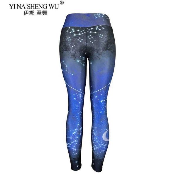

exercise fitness clothing women yoga pants leggings high waist slim starry sky printing sportswear leggings gym run sports high stretch brea