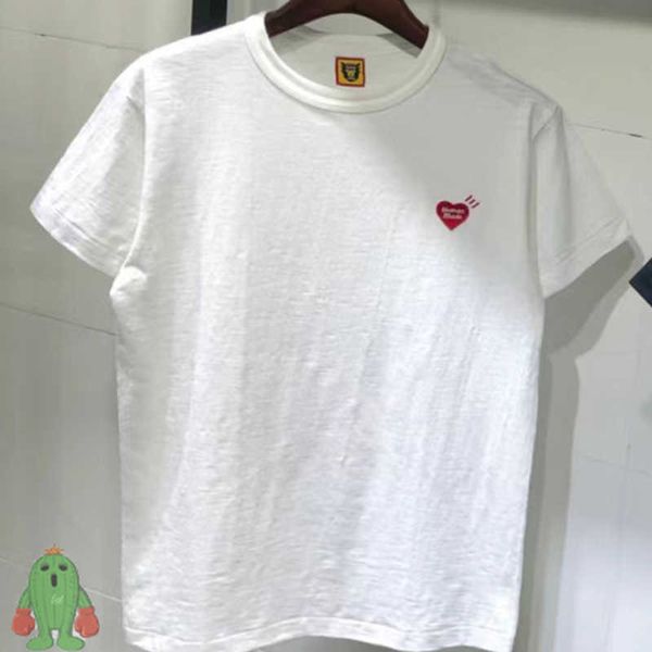 

men's t-shirts human made tshirts simple white chest small love bamboo club cotton casual tee men women j230210, White;black