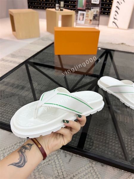 

men summer slippers designer sandals high-quality flat-bottomed loafers flip flop slide slideshow size38-45, Black