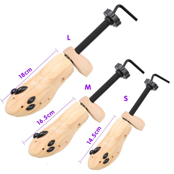 

shoe parts accessories 1 pc wood wooden 2way s tree women and man shoes tree stretchers size sml drop wholesale 230211, White;pink