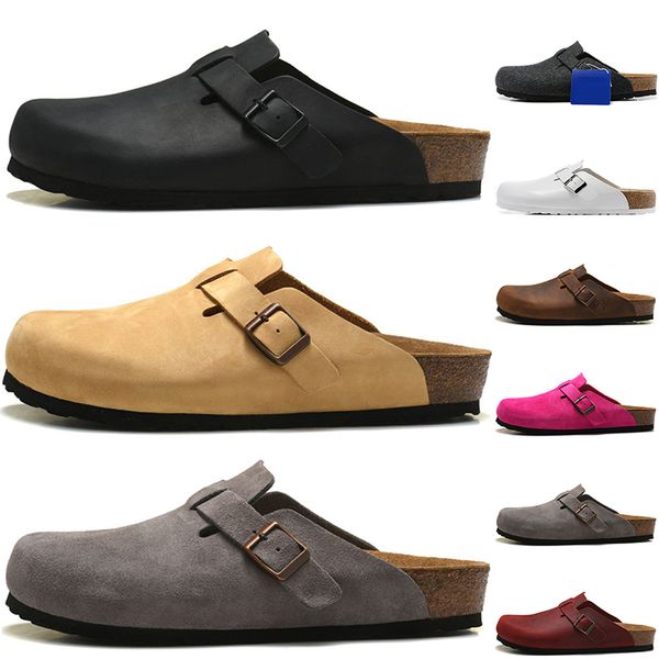 

shoes boston soft footbed sandals slippers slide men clogs suede leather buckle strap trainers woody mens womens clog sneakers discount