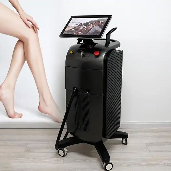 

2023 most popular long pulse nd yag laser semiconductor hair removal ipl machine diode laser instrument, Black