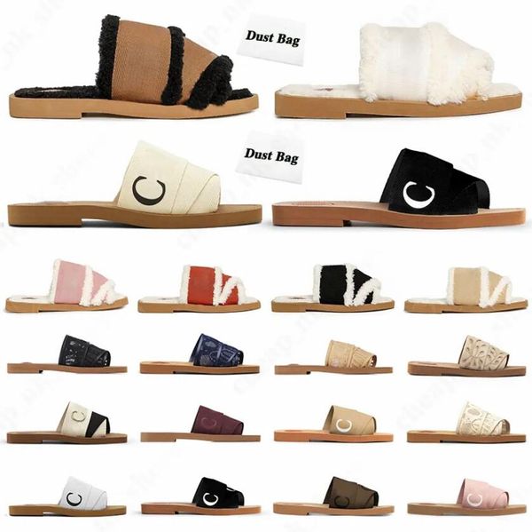 

designer luxury sandals womens slippers flat platform mules fur canvas slider slides black white pool ladies straw casual sandal paris outdo