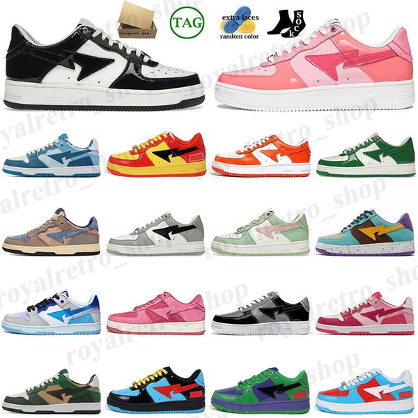 

fashion designer running sk8 sta shoes grey black stas sk8 color camo combo pink green abc camos pastel blue patent leather m2 with box plat