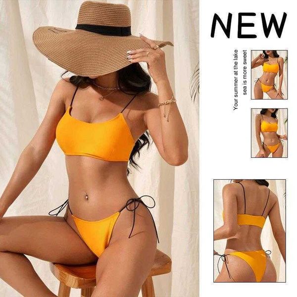 

lace up bikini split swimsuit womens solid color board shorts beach, White;black